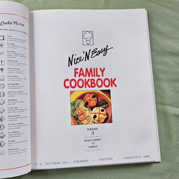 Volume 1-3 of Nice N Easy‎ Family Cookbook Alaska to Carrot Hardcover Stuttman - Picture 5 of 16